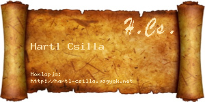 Hartl Csilla névjegykártya